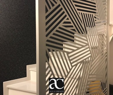 Alumínium lézervágott lépcsőkorlát